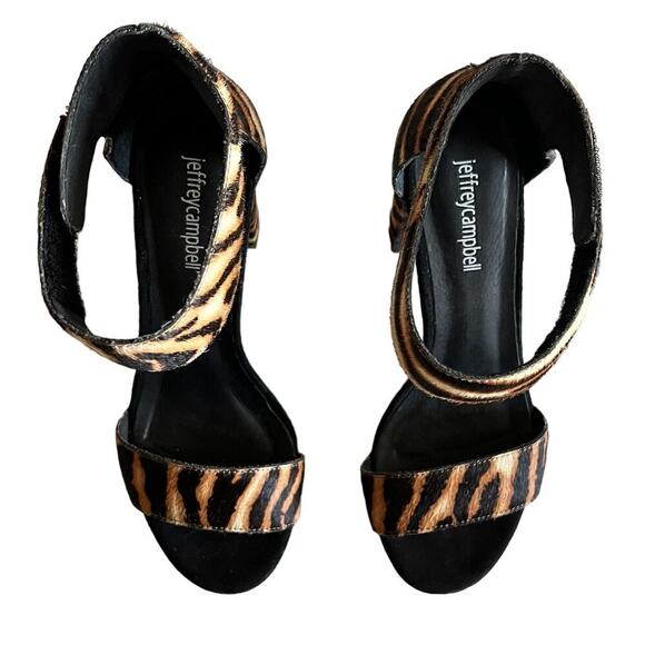 Jeffrey Campbell Lindsay Calf Hair Animal Print Heels - Picture 3 of 10
